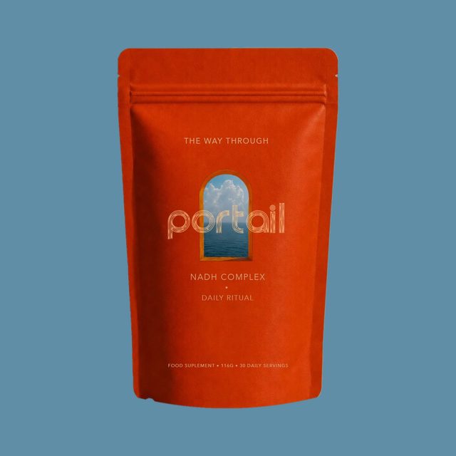 The terracotta pouch on Aegean blue